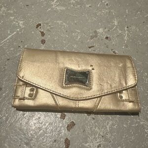 Franco Sarto Metallic Gold Wristlet